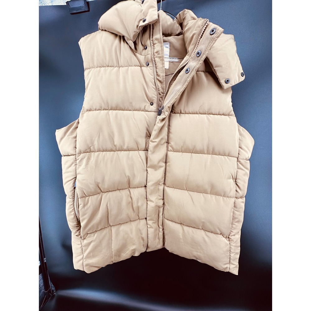 Amazon Essentials Mens Puffer Vest Quilted Hoodie XL army Green